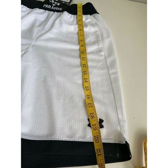Under Armour Project Rock Men's Sz S Iron Paradise White Mesh Shorts 1361618 NEW - Picture 5 of 7